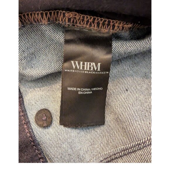 White House Black Market | High-Rise Mariner Wide-Leg Dark Wash Jeans | 10 - Picture 10 of 16